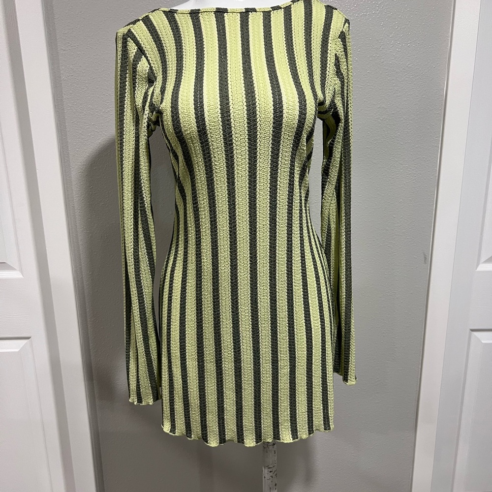 Striped Long Sleeve Dress